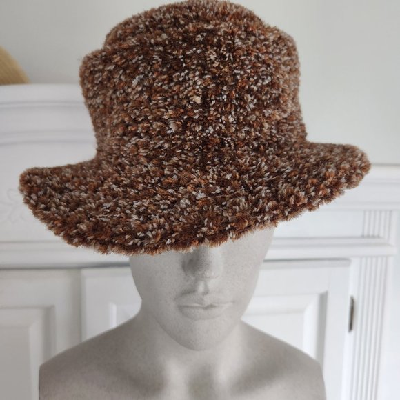 Vintage Jeffrey Lawrence for Lawrence Bentley Wool Knit Packable Fedora, Size M - Picture 3 of 8